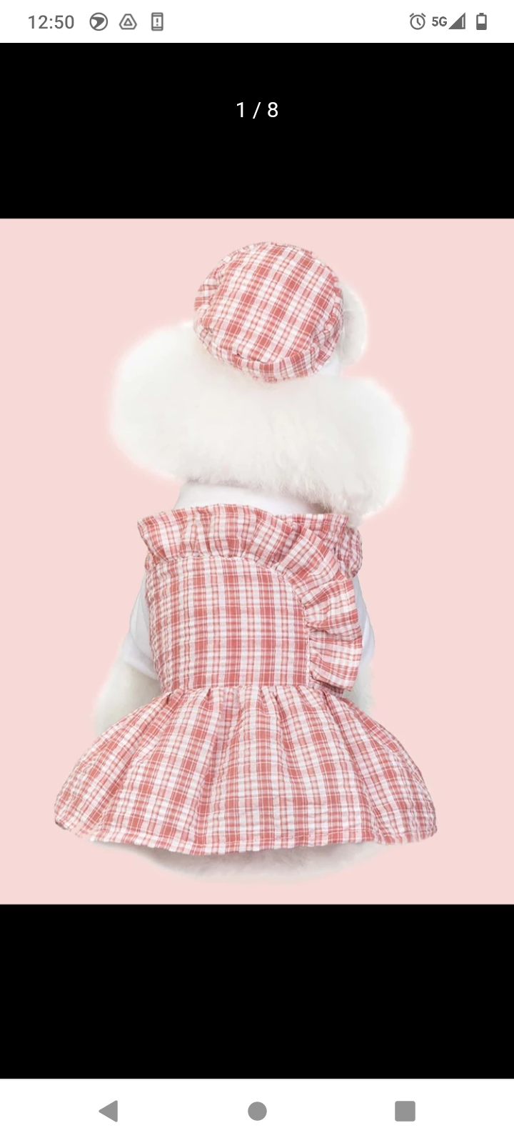 Pink n Plaid Dog Dress Set